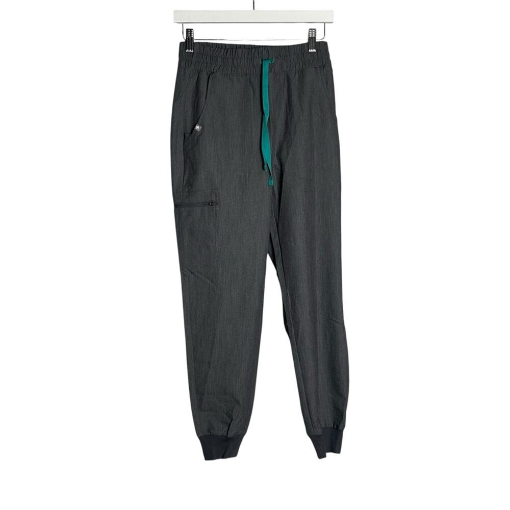 NWT Figs Woman’s Zamora Gray High Waisted Scrub Pants Size XS Petite‎